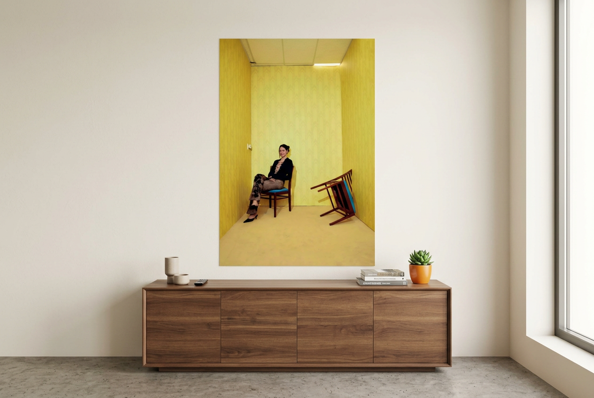 Backrooms poster lifestyle mockup