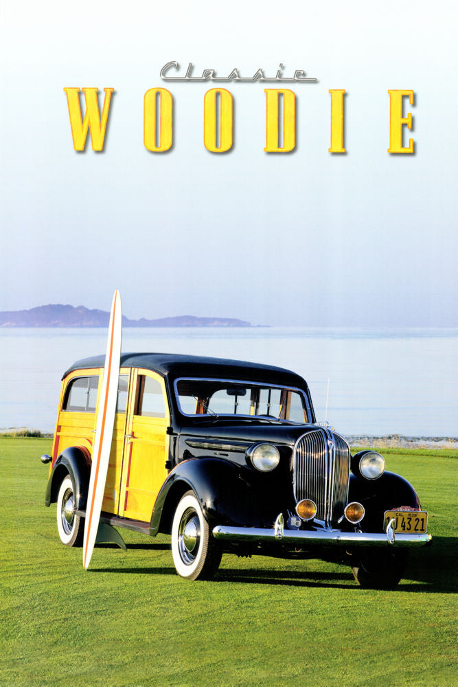 Classic Woody Automobile Surfboard Poster 16x24 | theposterdepot.com The Poster Depot