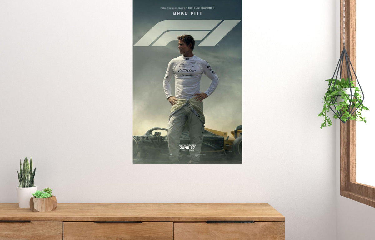 F1 Brad Pitt Movie Poster 11in x 17in