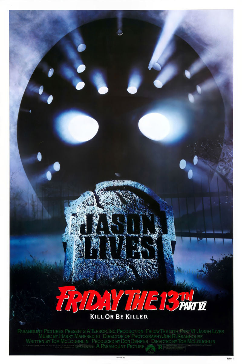 ロッキンジェリービーン Friday The 13th ジェイソン ポスター正規 Friday The 13Th Part Vi Jason Lives Movie Poster 27x40 on Sale
