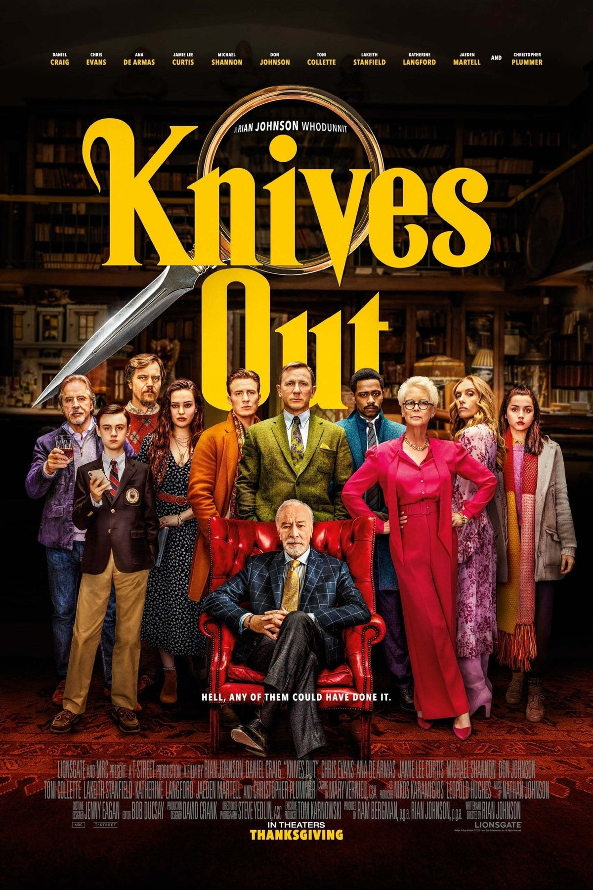 Knives Out Movie Poster (11"x17") The Poster Depot