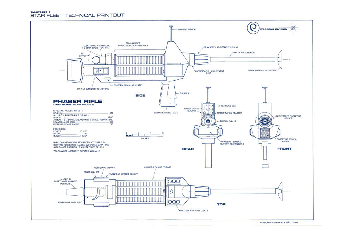 Phaser Rifle Movie Poster 11"x17" Star Fleet