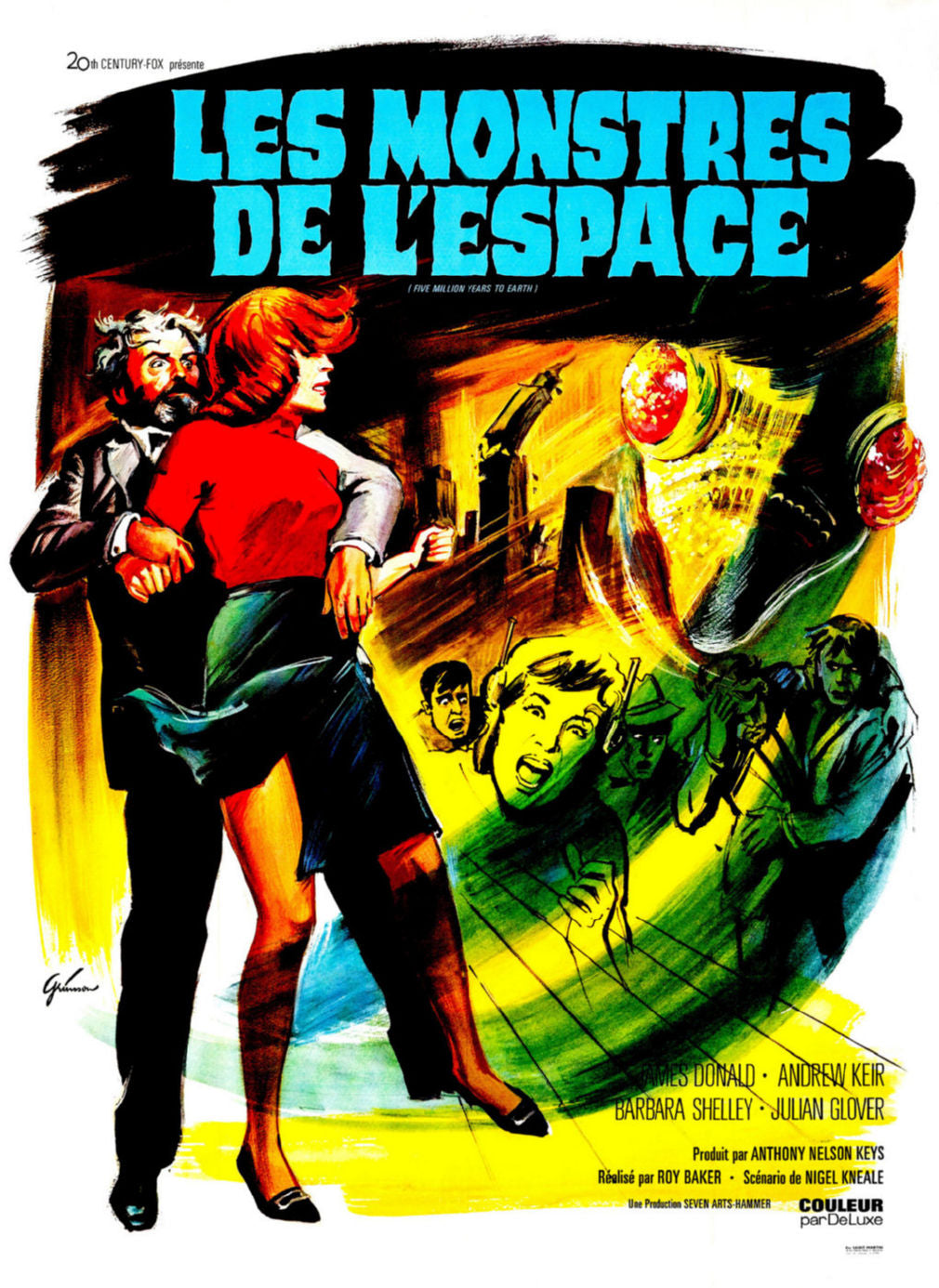 Les Monstres De L'Espace (Quatermass And The Pit - 1967 Movie Poster