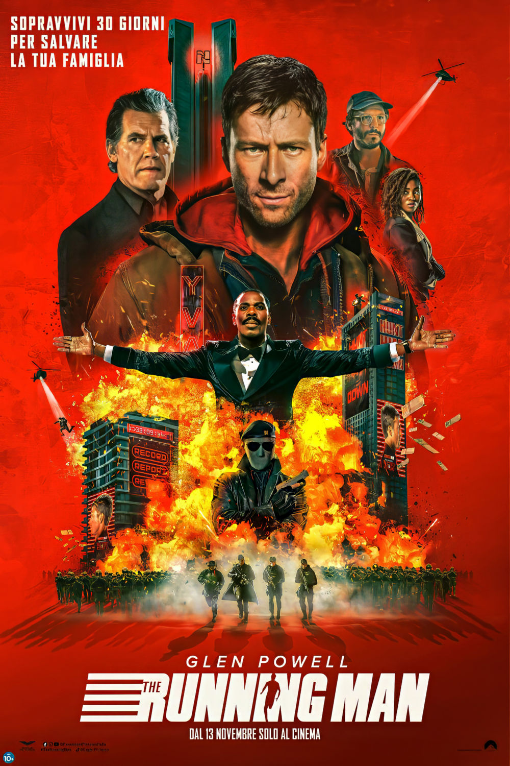 The Running Man Movie Poster Italian - 11"x17" The Poster Depot