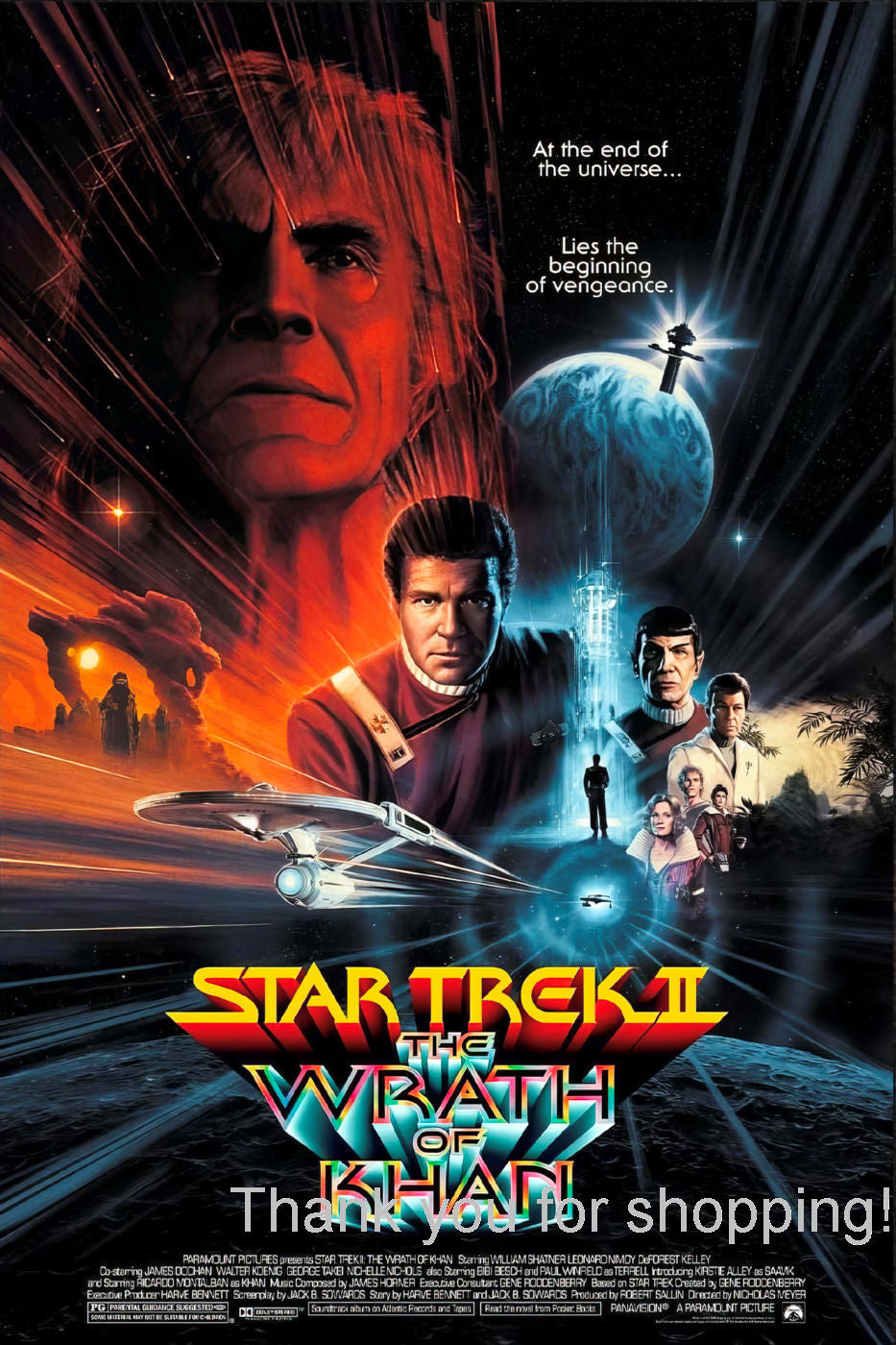 Star Trek Two Wrath Of Khan Movie Poster 24x36 24"x36" #5012402 The Poster Depot