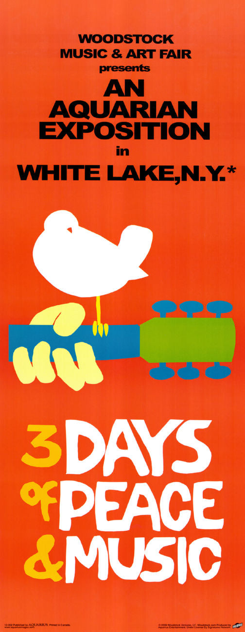 Woodstock Poster 14"X36" for sale United States USA