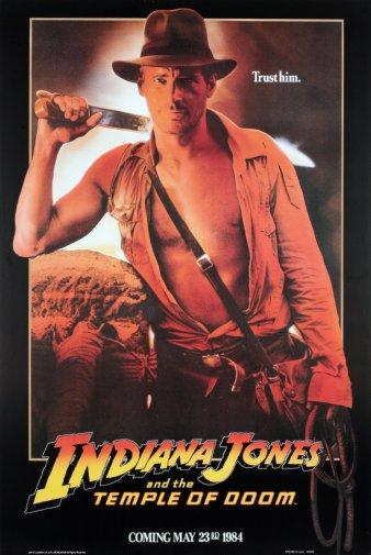 Indiana Jones Temple Doom Metal Movie Poster 8in x 12in