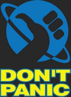 Hitchhikers Guide To The Galaxy Movie Poster Don?T Panic 16in x24in 16inx24in The Poster Depot