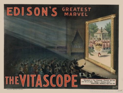 Vitascope poster edison's greatest marvel for sale cheap United States USA