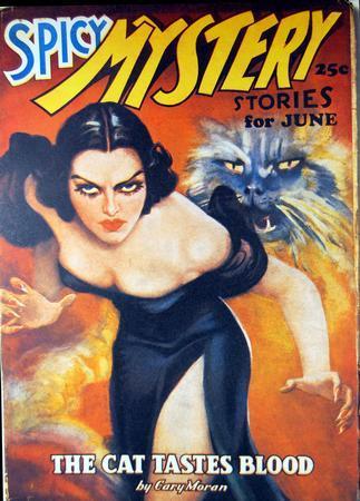 Find Pulp Fiction Novel Art Poster spicy mystery cat tastes blood 16x24 The Poster Depot