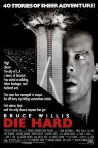 Die Hard movie poster Metal Print 8in x 12in