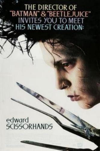 Edward Scissorhands Metal Movie Poster 8in x 12in The Poster Depot