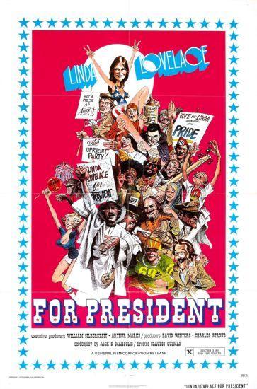 Linda Lovelace For President movie poster Metal Print 8in x 12in