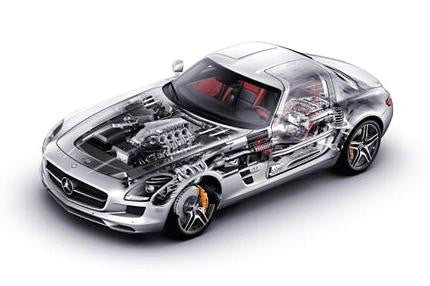 Mercedes Benz Sls Cutaway poster for sale cheap United States USA