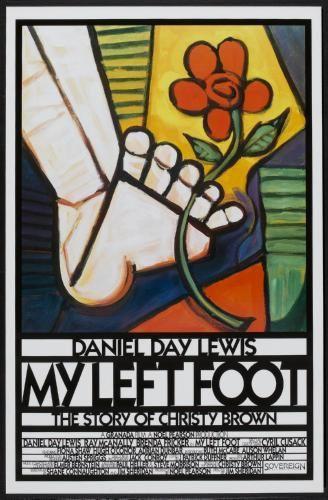 My Left Foot movie poster Metal Print 8in x 12in