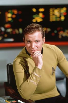 William Shatner Star Trek Capt. Kirk Metal Print 8in x 12in The Poster Depot