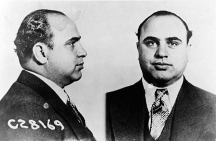 Al Capone Mug Shot Poster Black and White Mini Poster 11