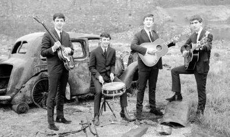 Beatles black and white poster