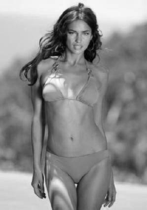 Irina Sheik black and white poster