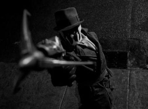 Jackie Earle Haley black and white poster