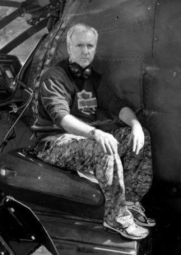 James Cameron black and white poster