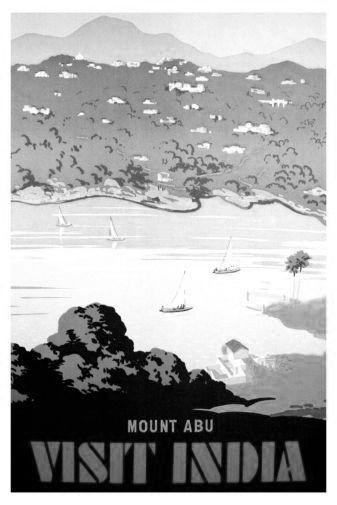 India Mount Abu Poster Black and White Poster On Sale United States