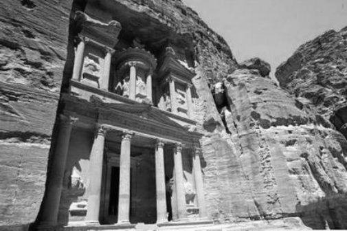 Petra Poster Black and White Poster On Sale United States