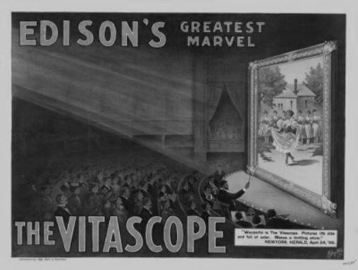 Vitascope Poster Black and White Poster 16x24 The Poster Depot