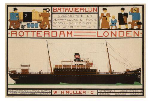 Steamship Advertising poster tin Metal Print Wall Art