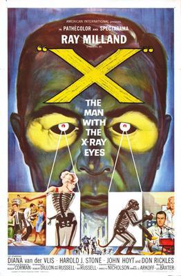X Man With Xray Eyes Metal Movie Poster 8in x 12in The Poster Depot