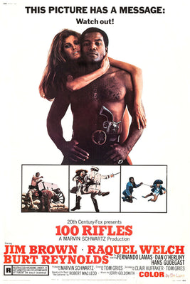100 Rifles Movie Poster 16"x24" Watch out