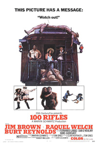 100 Rifles Movie Poster 16"x24" train