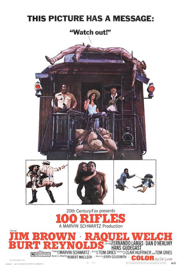 100 Rifles Movie Poster Train On Sale United States