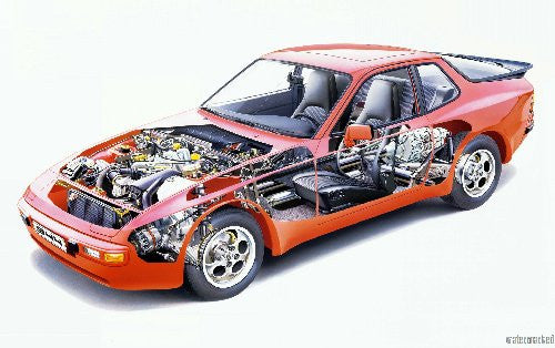 Porsche 944 Cutaway poster Large| theposterdepot.com The Poster Depot