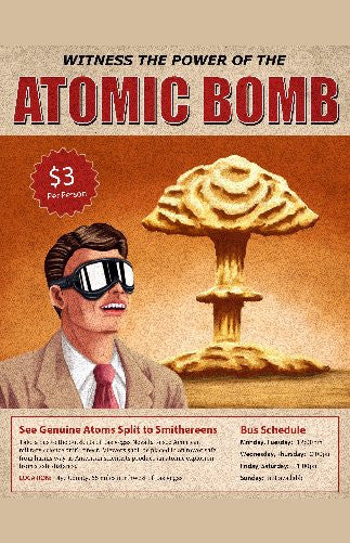 Atom Bomb Tour Art poster Large for sale cheap United States USA