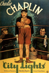 City Lights Charlie Chaplin Art Poster 24"x36" 24x36 Large