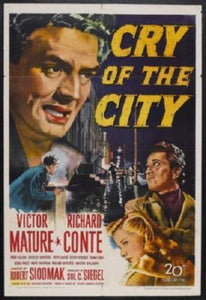 Cry Of The City Movie poster Large for sale cheap United States USA