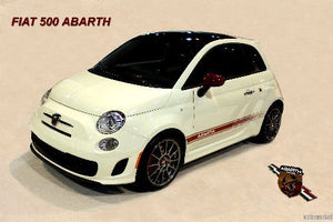Fiat 500 Abarth poster 24"x36" 24x36 Large