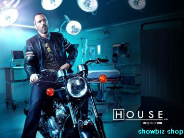 House poster #01 poster Hugh Laurie Motocycle, Hospital Room Large for sale cheap United States USA