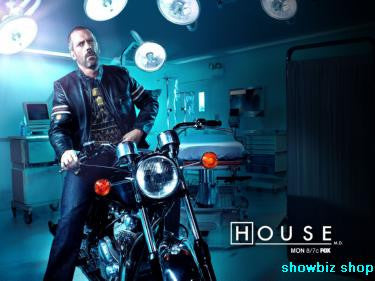 House Poster #01 poster Hugh Laurie Motocycle, Hospital Room 24