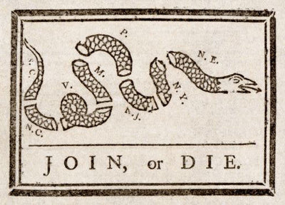 Join Or Die Military poster 27"x40" 27x40 Oversize The Poster Depot