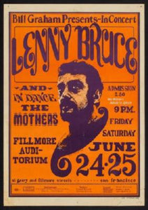 Lenny Bruce poster #01 Fillmore poster 27"x40" 27x40 Oversize
