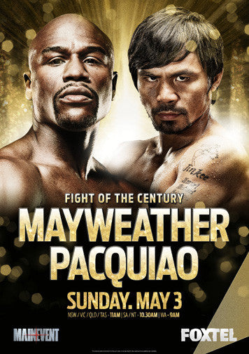 Floyd Mayweather Jr vs. Manny Pacquiao Promo Poster Boxing 24