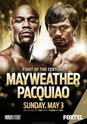 Floyd Mayweather Jr vs. Manny Pacquiao Promo Poster Boxing Oversize On Sale United States