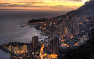 Monaco Monte Carlo Skyline poster #01 poster 27"x40" 27x40 Oversize