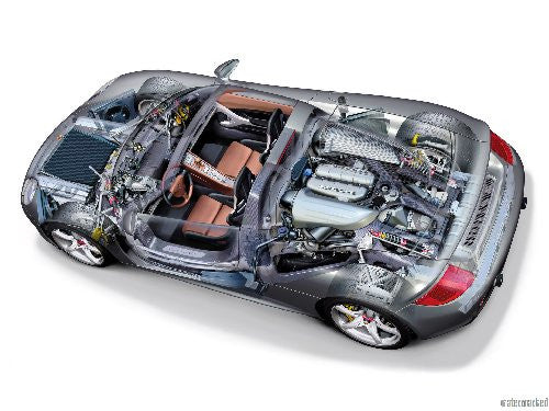 Porsche Carrera Gt Cutaway poster 27"x40" 27x40 Oversize The Poster Depot
