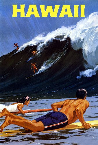 Travel Agency Art Hawaii Art poster Large for sale cheap United States USA