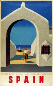 Travel Agency Art Spain Art Poster 27"x40" 27x40 Oversize