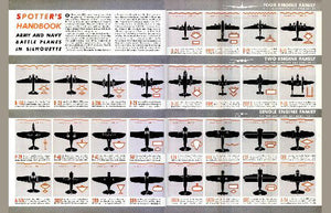 Wwii Aircraft Spotter Identification Art poster Large for sale cheap United States USA