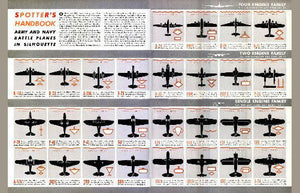 Wwii Aircraft Spotter Identification Art Poster 27"x40" 27x40 Oversize